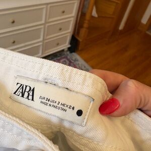 Zara white jeans